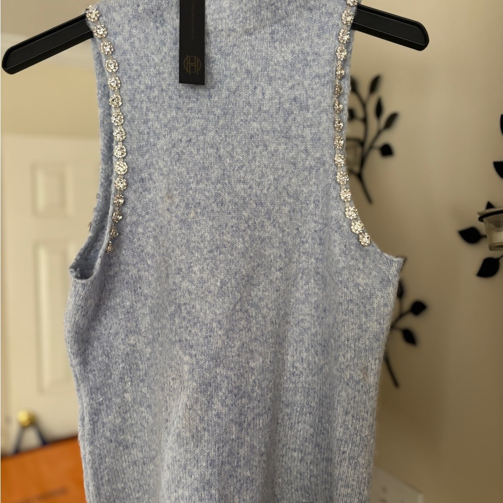 House of Harlow 1960 Gray Embellished Sleeveless Tank